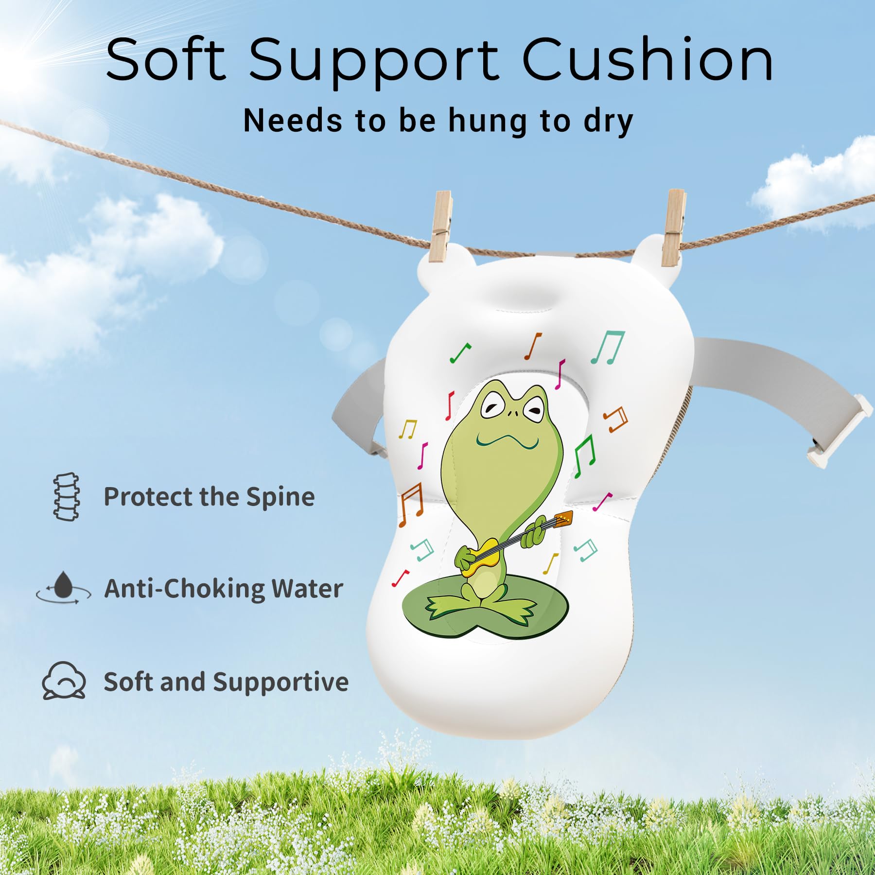 Bunwag Baby Bathtub with non-slip feet ensuring stable use on tiles