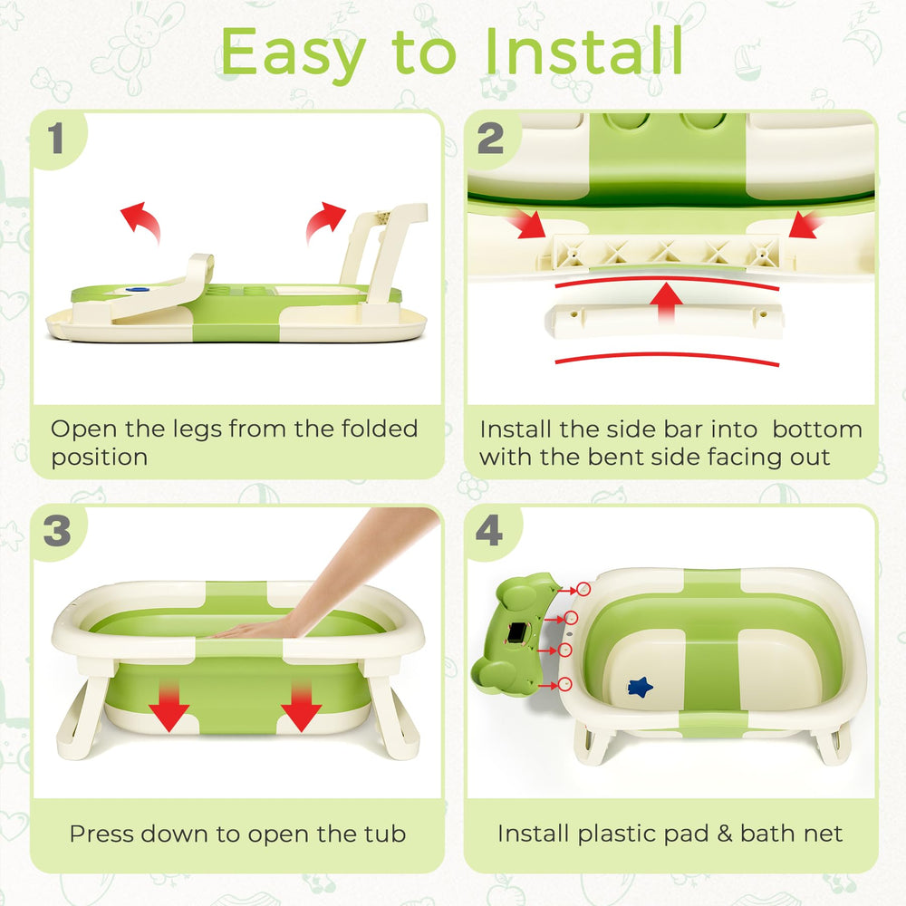 Bunwag Baby Bathtub made of PP+TPE materials, odorless and child-safe