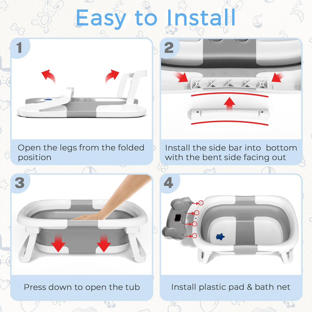 Bunwag Baby Bathtub safe materials ensure a harmless, odorless bath.