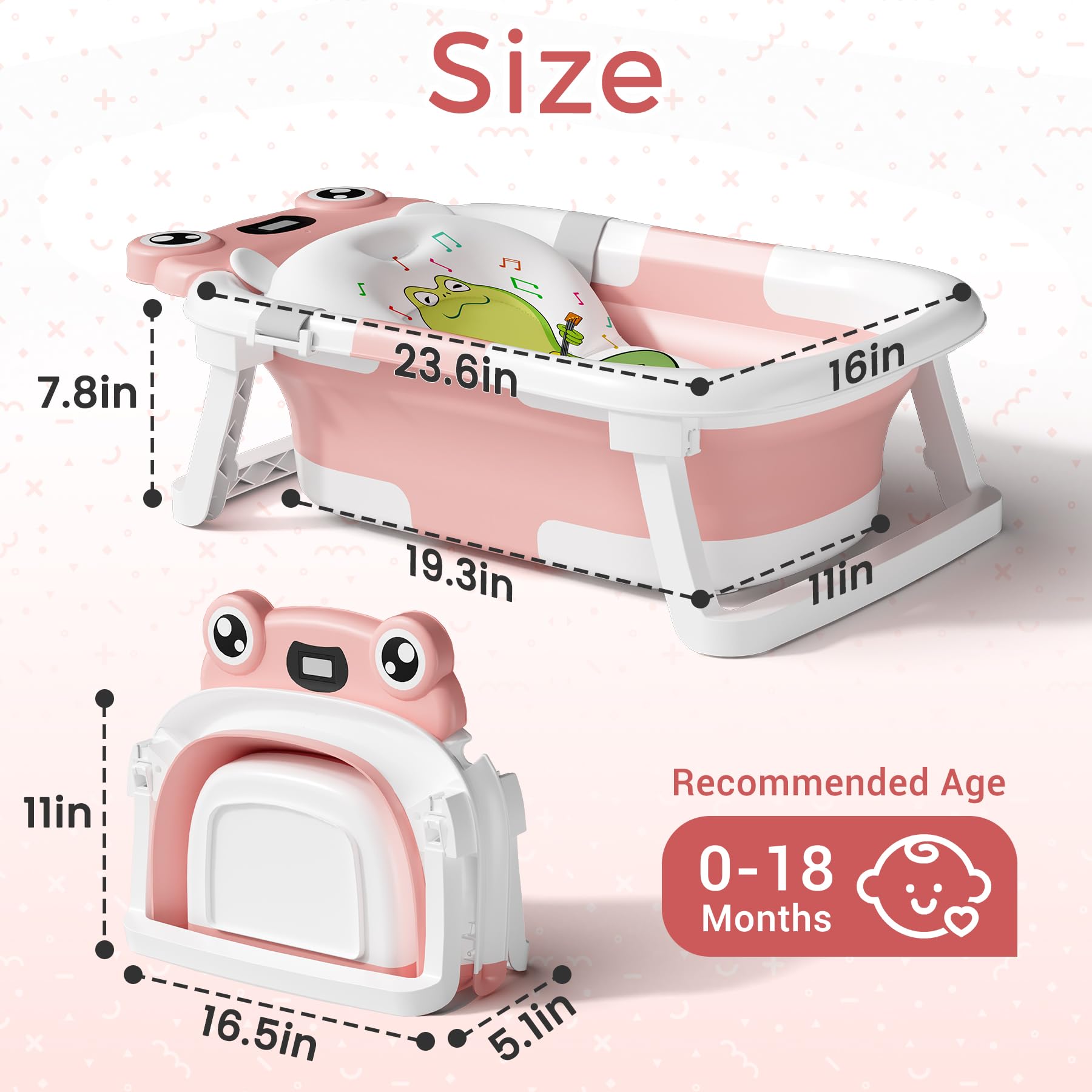 Bunwag bathtub soft cushion supports head and neck for newborn baths