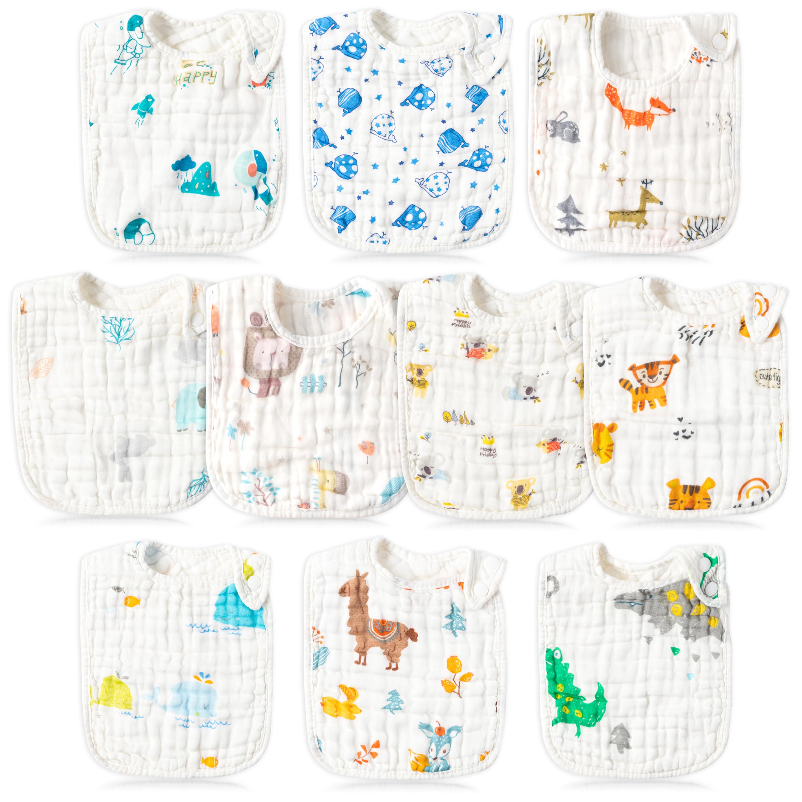 BUoonyer hills pattern bib keeps baby outfits clean during meals