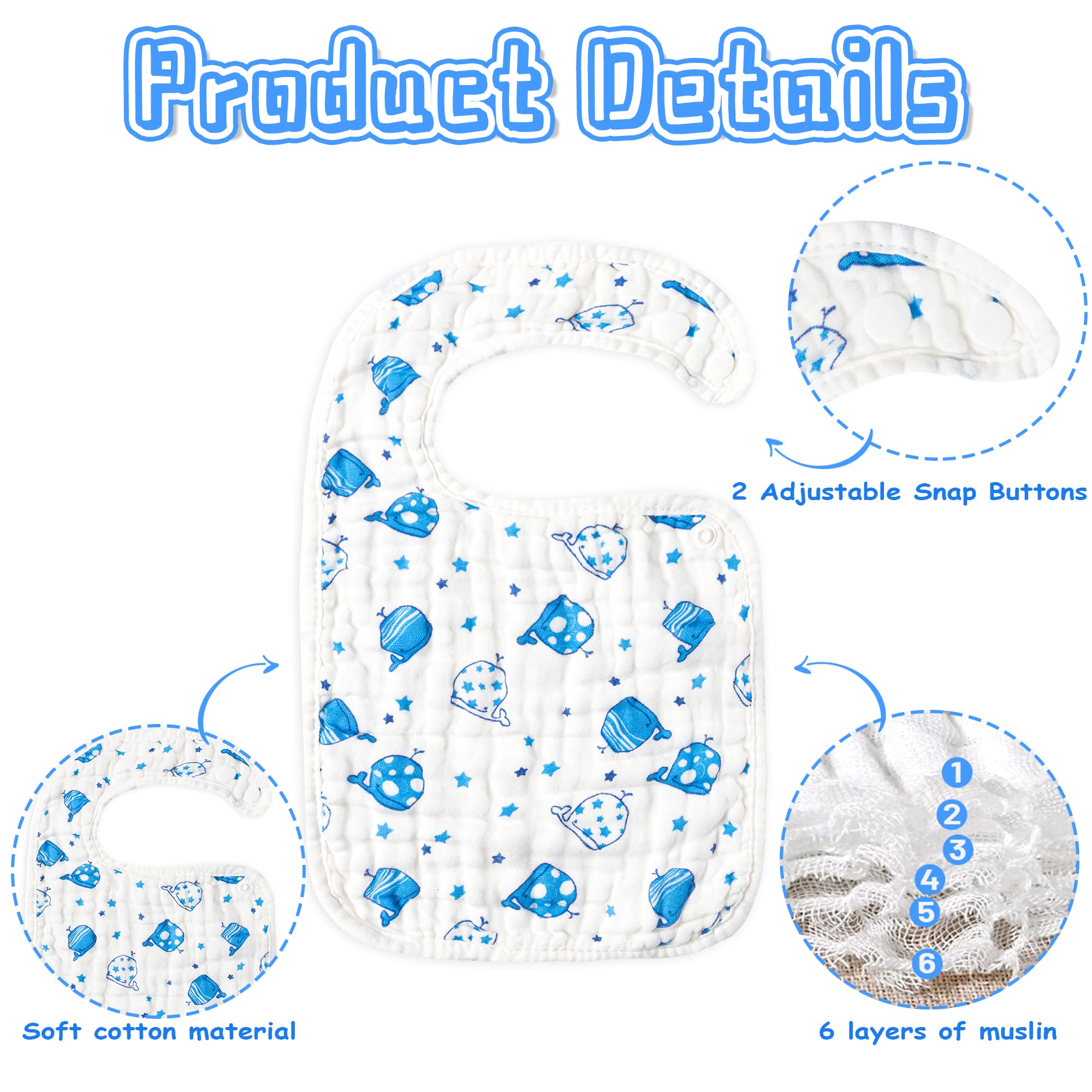 BUoonyer penguins pattern bib gentle on sensitive skin daily wear