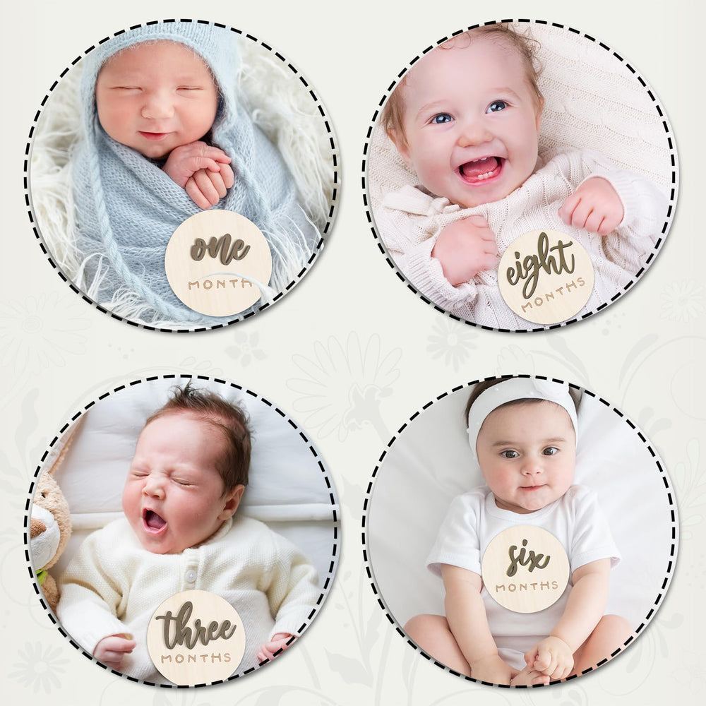 Burbell brown wood finish photo props complement decor.