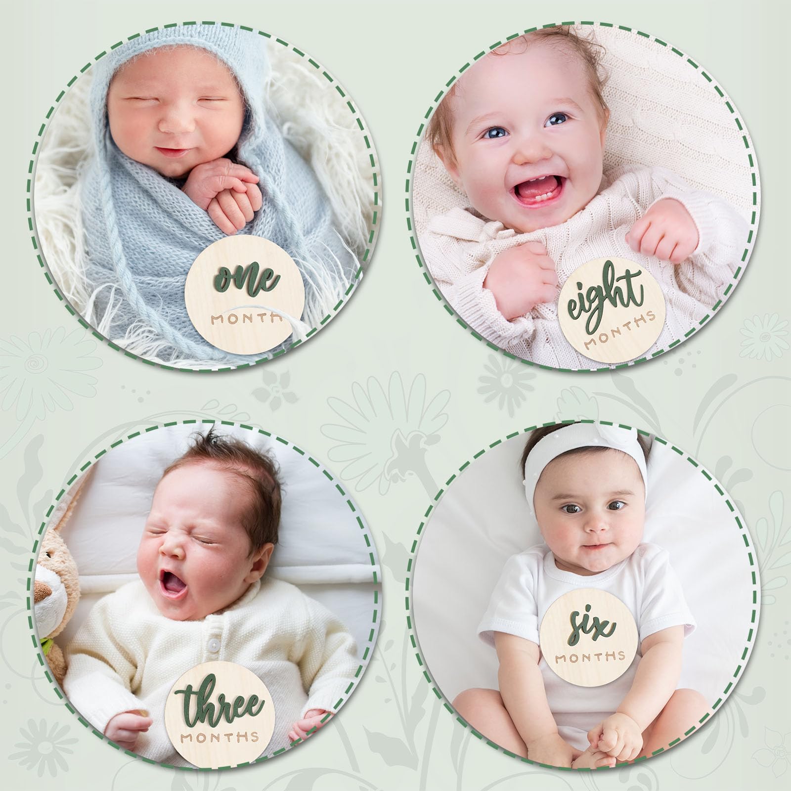 Burbell gender-neutral discs suit both baby boys and girls.