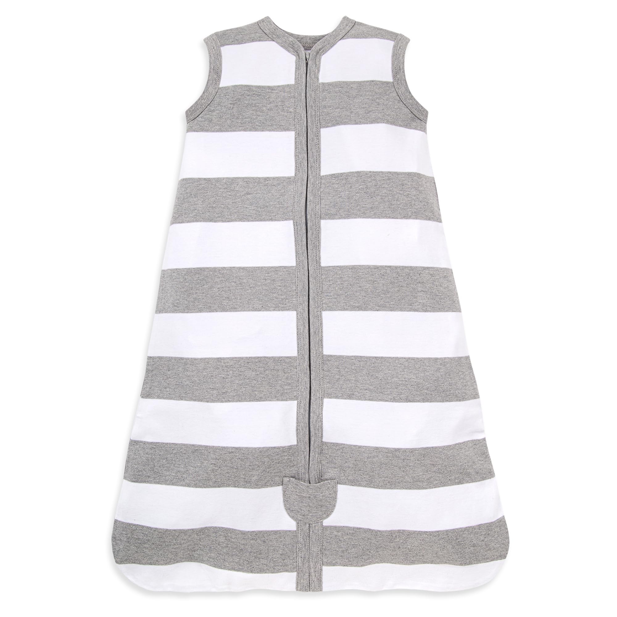 Burt's Bees Baby Beekeeper blanket rugby stripe heather grey for cozy, breathable sleep