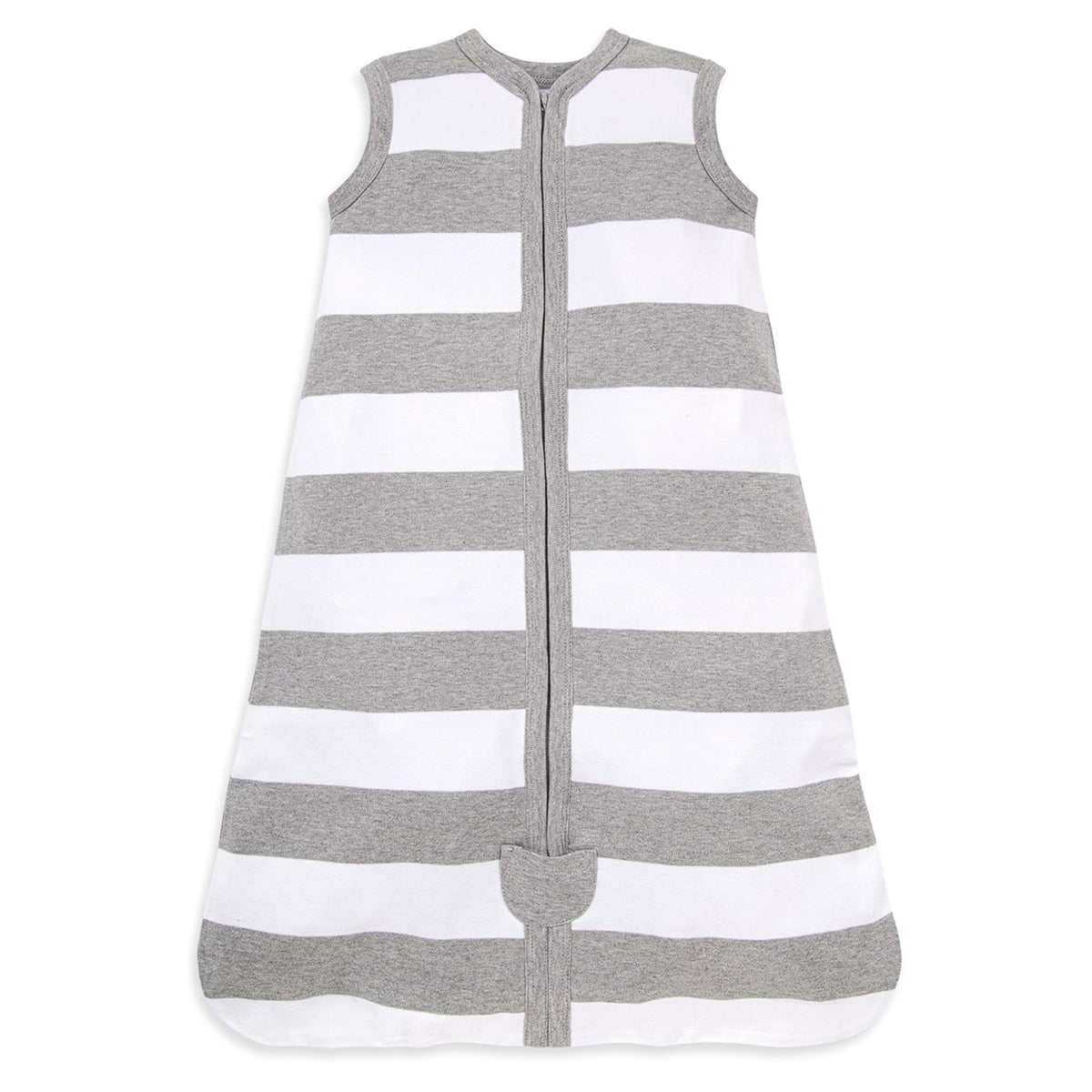Burt's Bees Baby Beekeeper blanket rugby stripe heather grey for cozy, breathable sleep