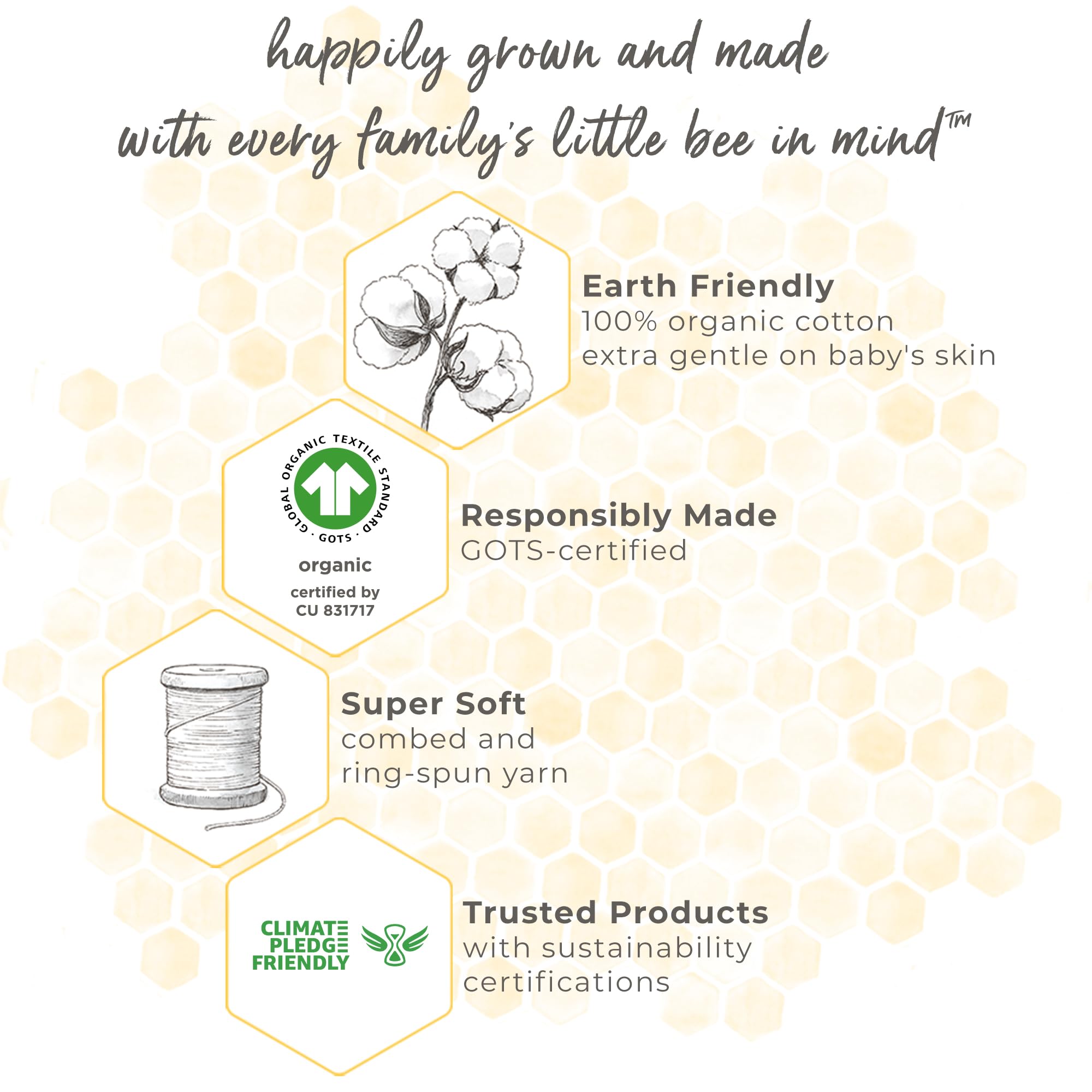 Swaddle transition design highlighted in Burt's Bees Beekeeper blanket