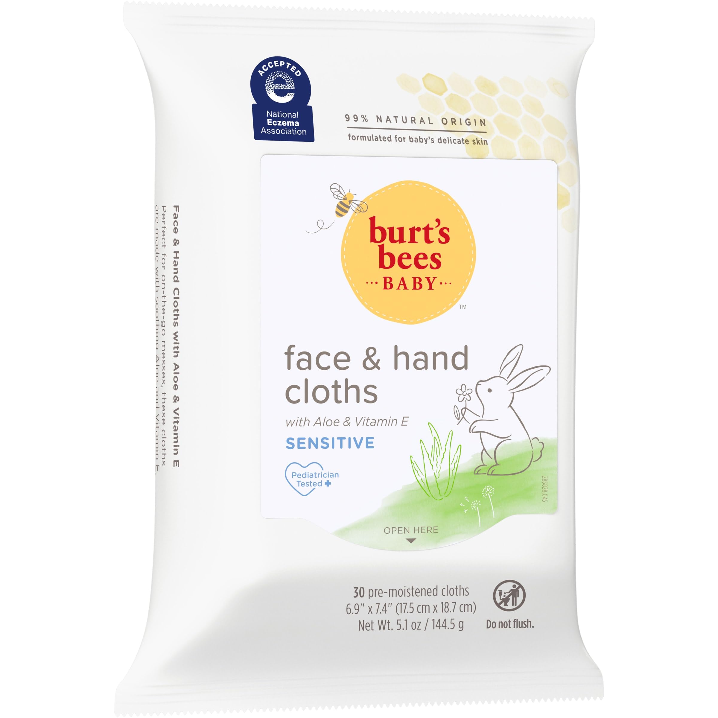 Burt's Bees Baby wipes free from parabens, phthalates and SLS