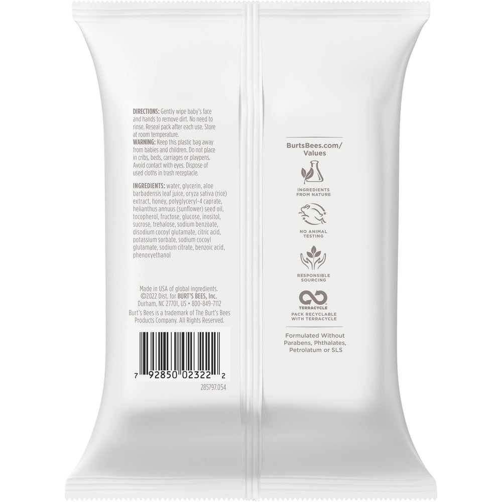 Burt's Bees Baby on the go cleansing wipes for fragrance-free freshness