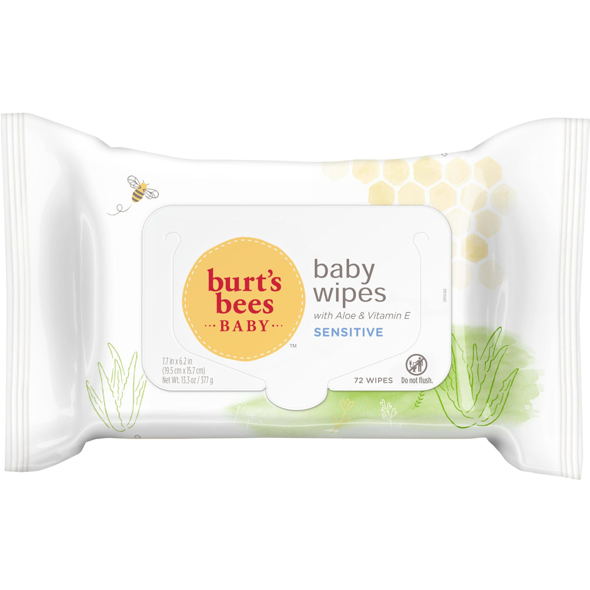 Burt's Bees Baby Wipes unscented packaging for easy, on-the-go use