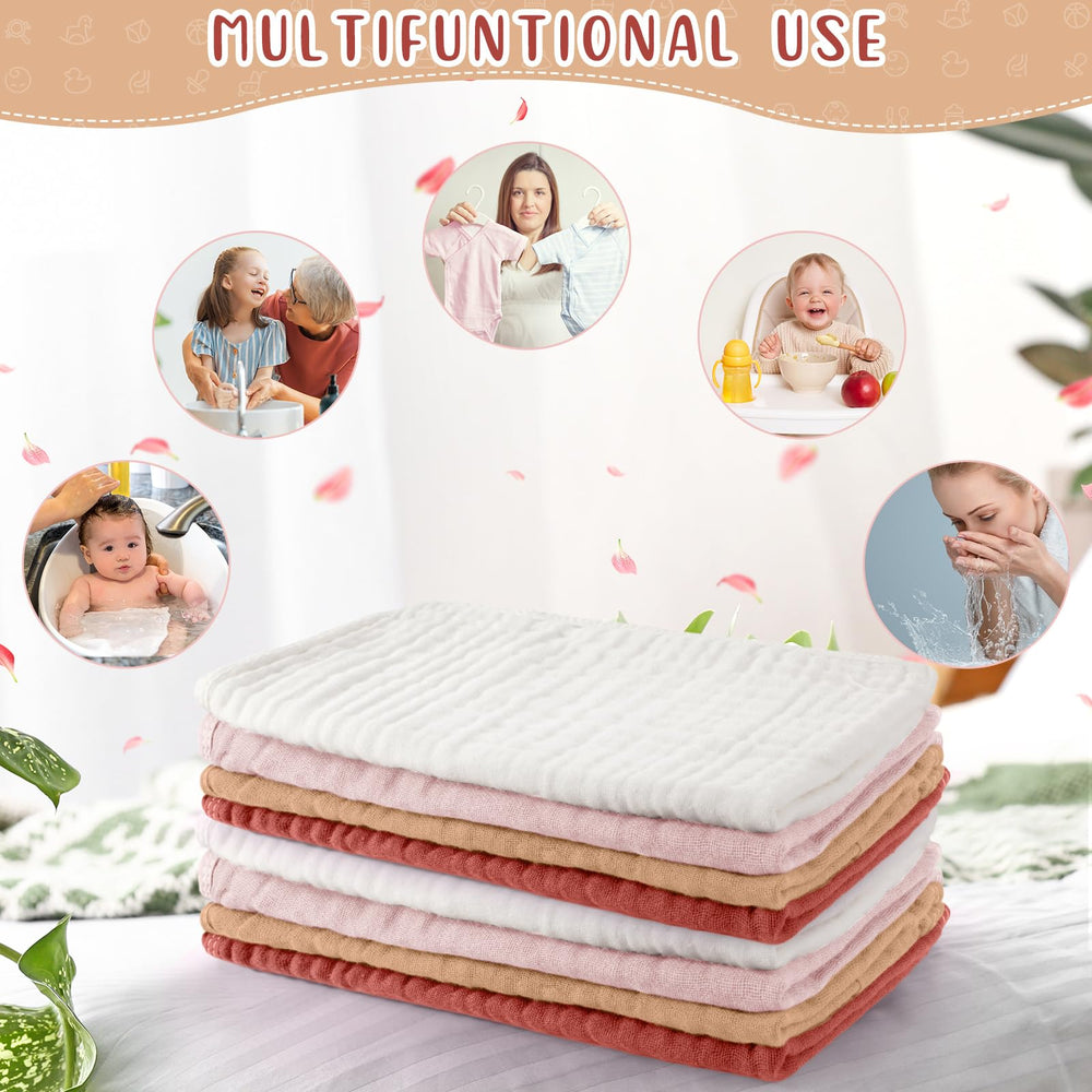 Buryeah six-layer absorbent burp cloths soothe feeding time messes.