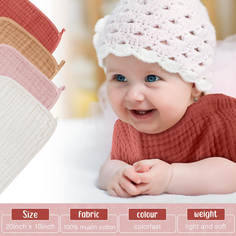 Buryeah burp cloths in four colors for versatile outfits.