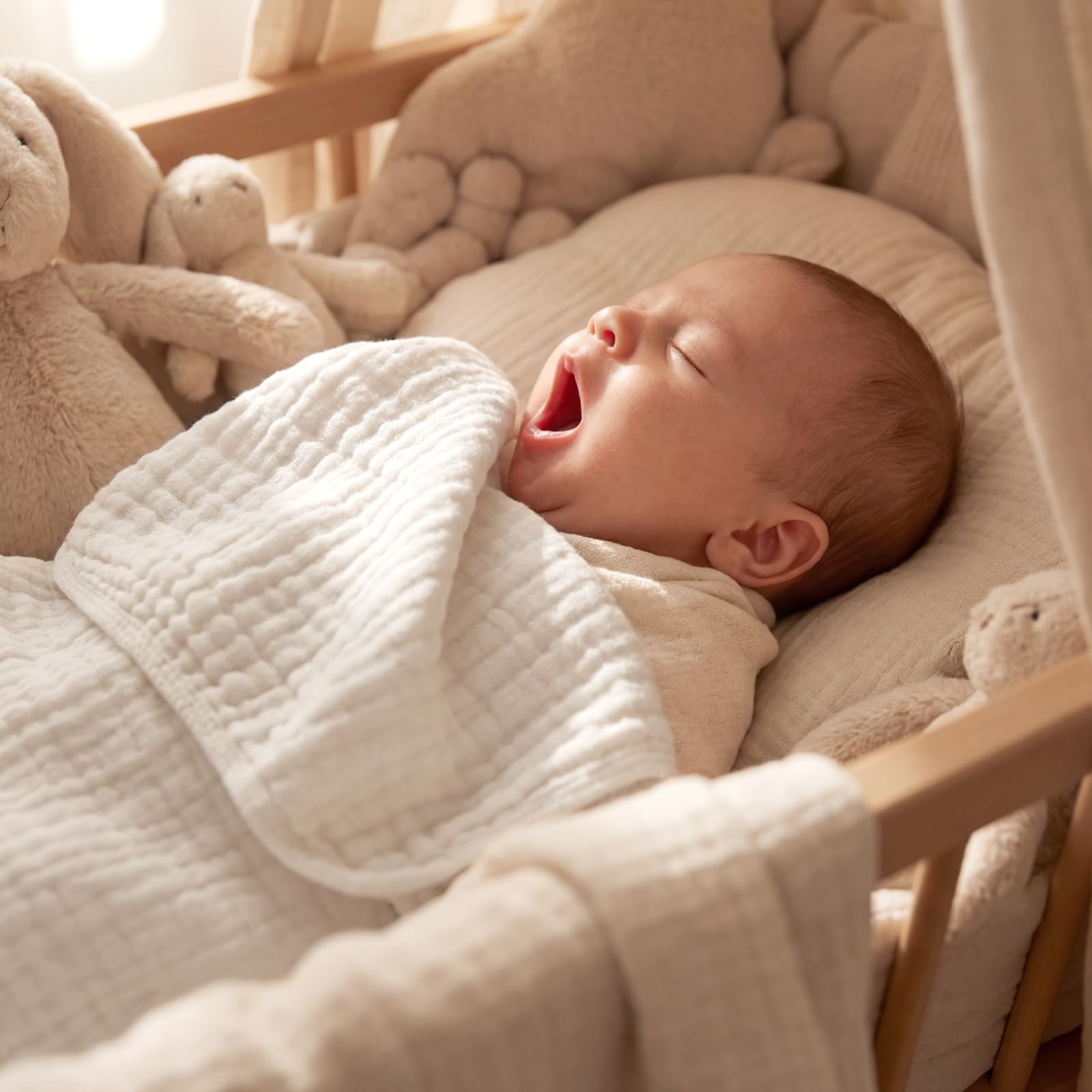 Durable Buryeah muslin cloths stay soft after repeated washing.