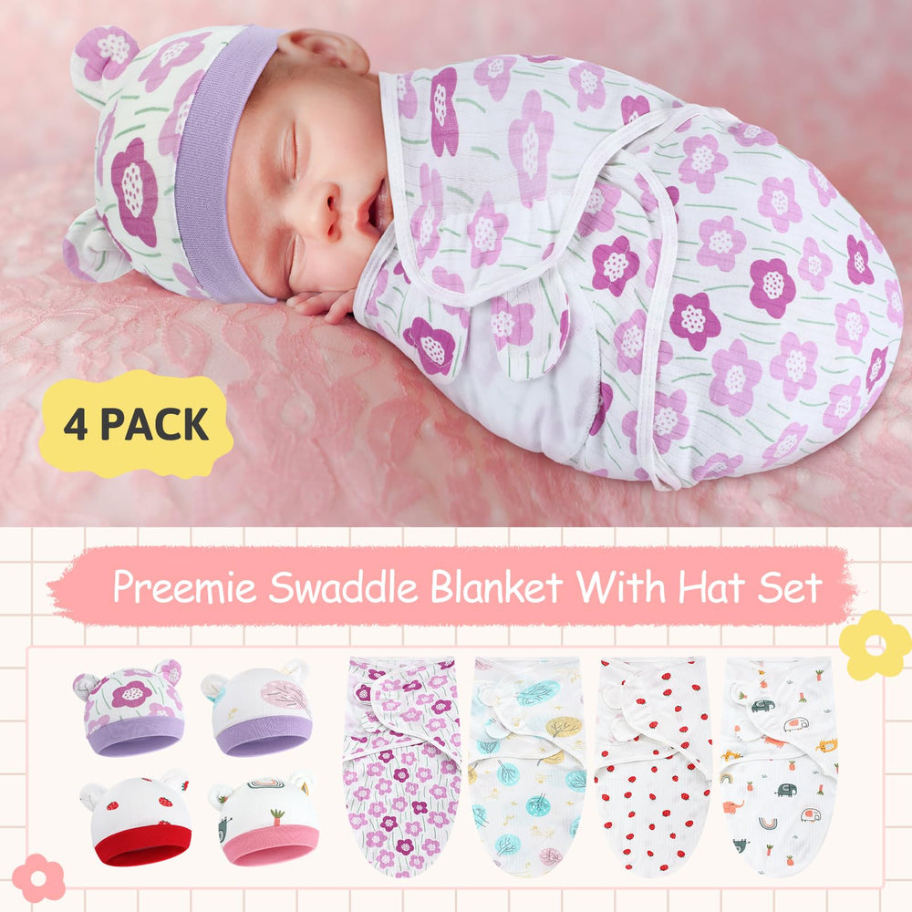 Buryeah newborn swaddle in soft cotton texture for cozy warmth