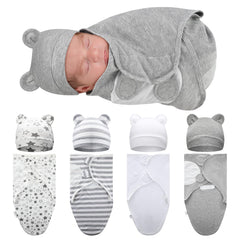 Buryeah preemie swaddle blanket gray-star pattern for gentle, secure swaddling.