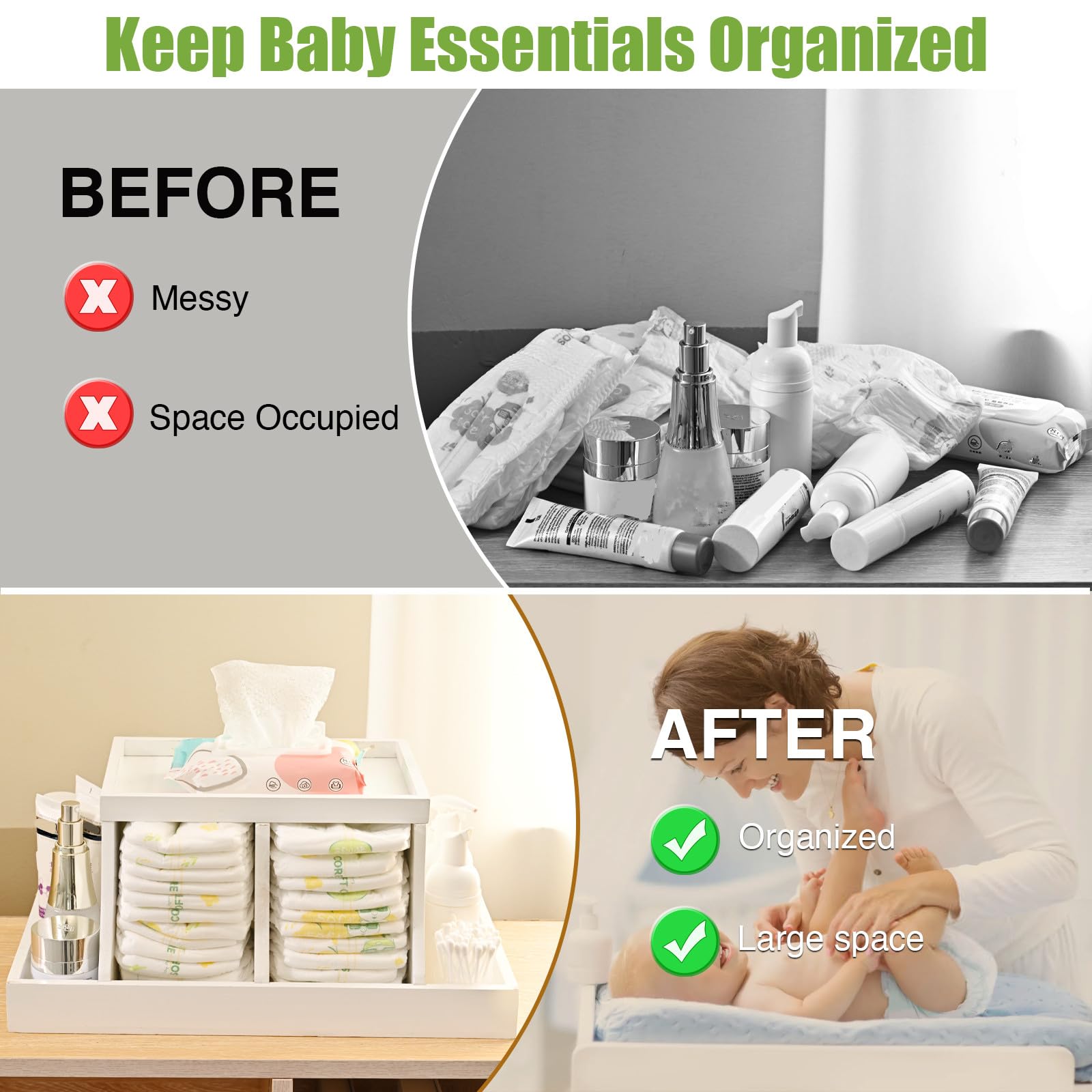 Busidhji diaper caddy features easy carrying handle for portability