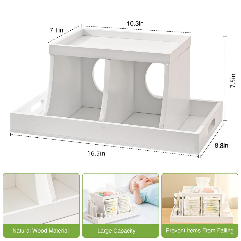 Busidhji diaper caddy interior with multi-compartment organization