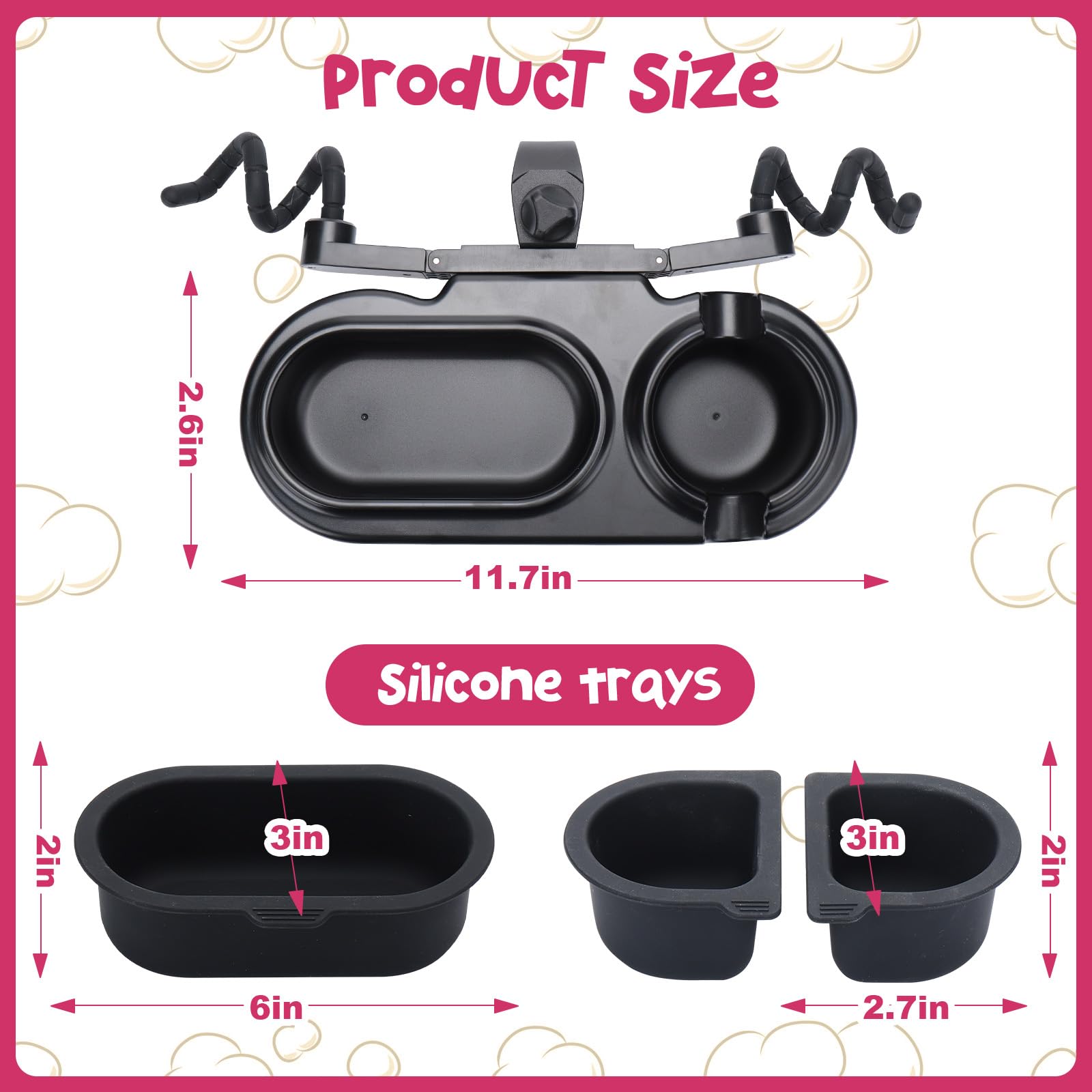 BUSOHA 3-removable-silicone-snack-cups are easy to pop out and rinse.