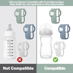 BUSOHA silicone sleeve for Avent bottle with easy-grip design and handle