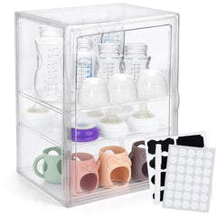BUSOHA 3-tier bottle organizer keeps bottles and parts neatly organized and accessible.