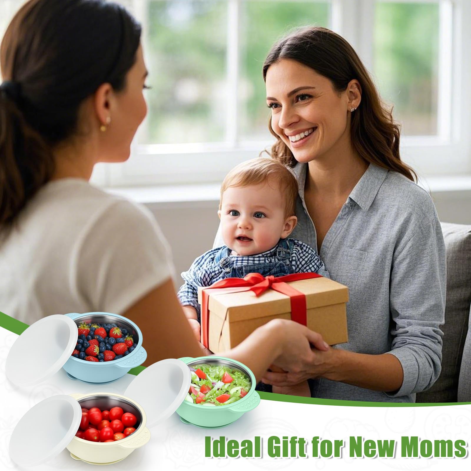 BUSOHA 3-pack supports independent feeding with stable, easy-to-use bowls.