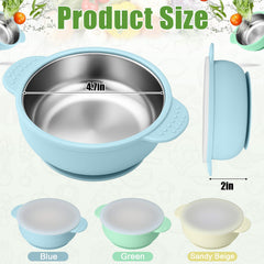 BUSOHA stainless steel bowls for durable, safe feeding for toddlers.