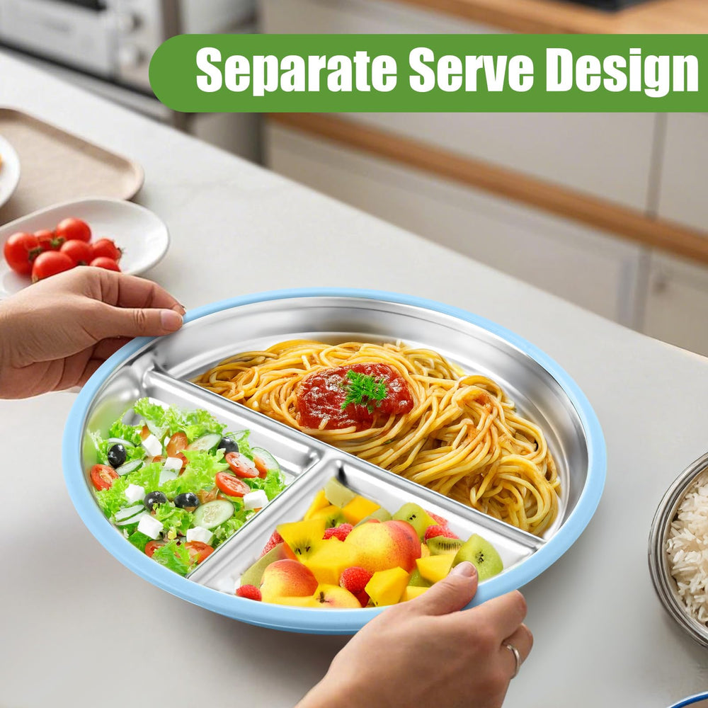 BUSOHA dishwasher-safe plate for quick, simple cleanup.