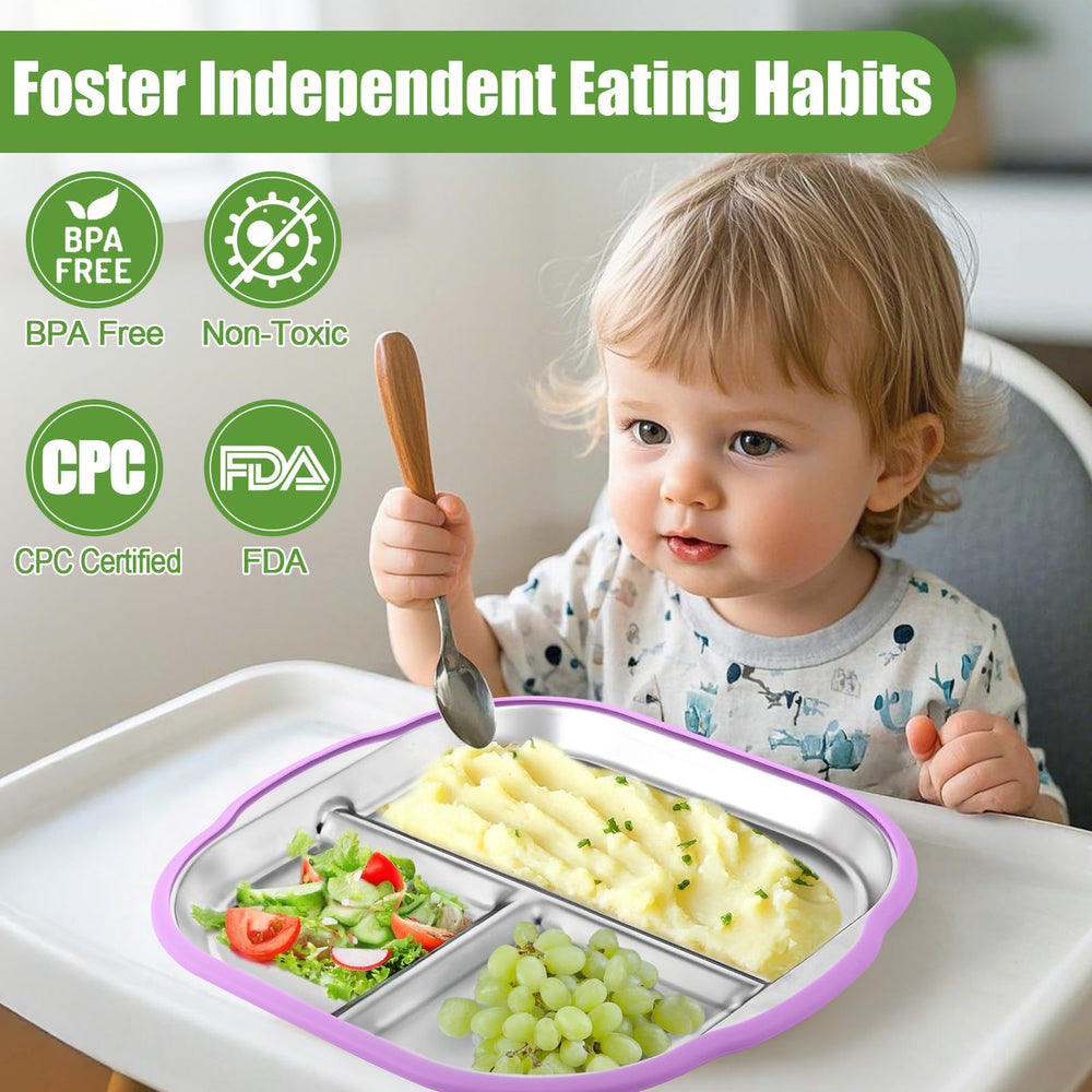 BUSOHA dishwasher-safe plate is easy to clean after meals.