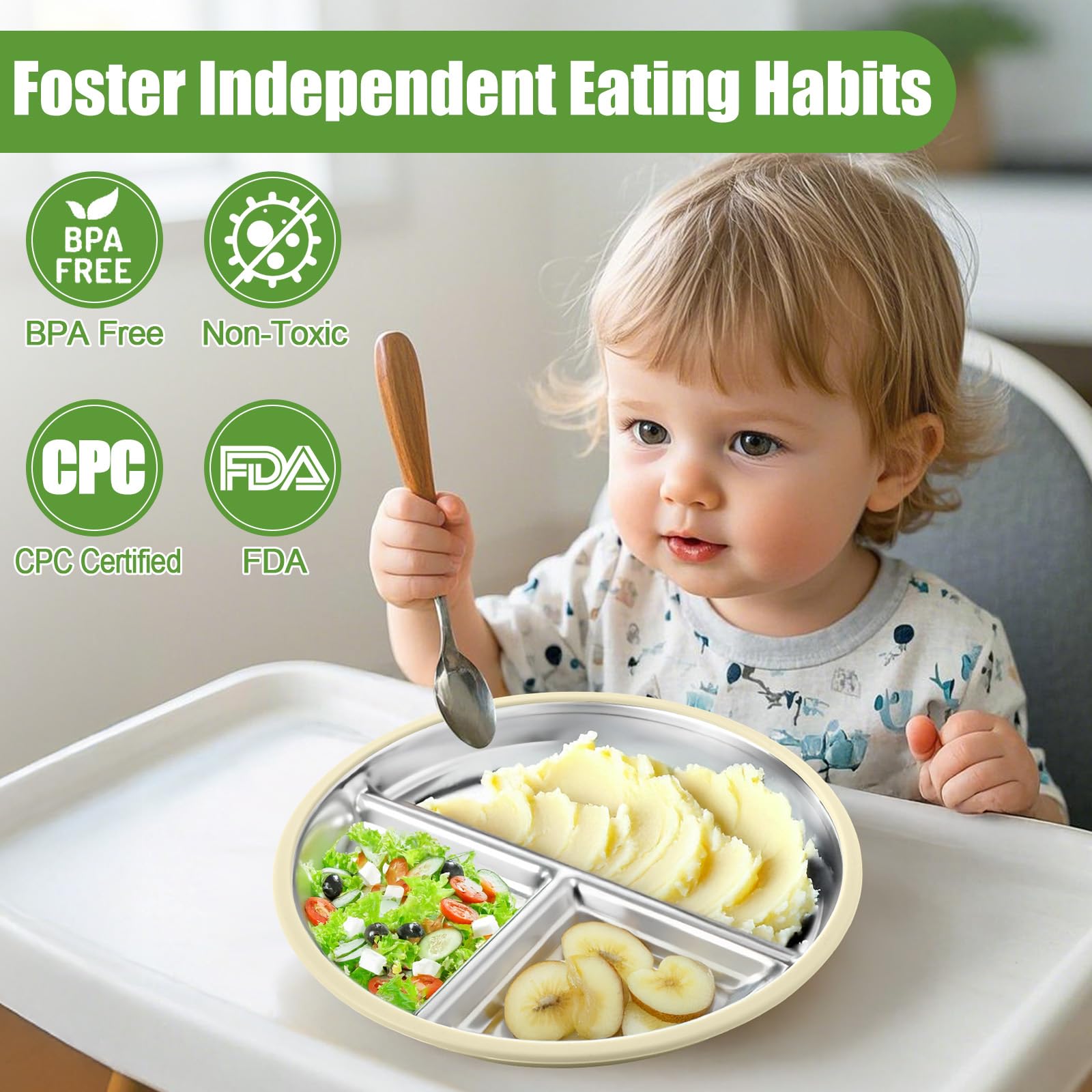 BUSOHA divided design supports balanced meals and varied textures.