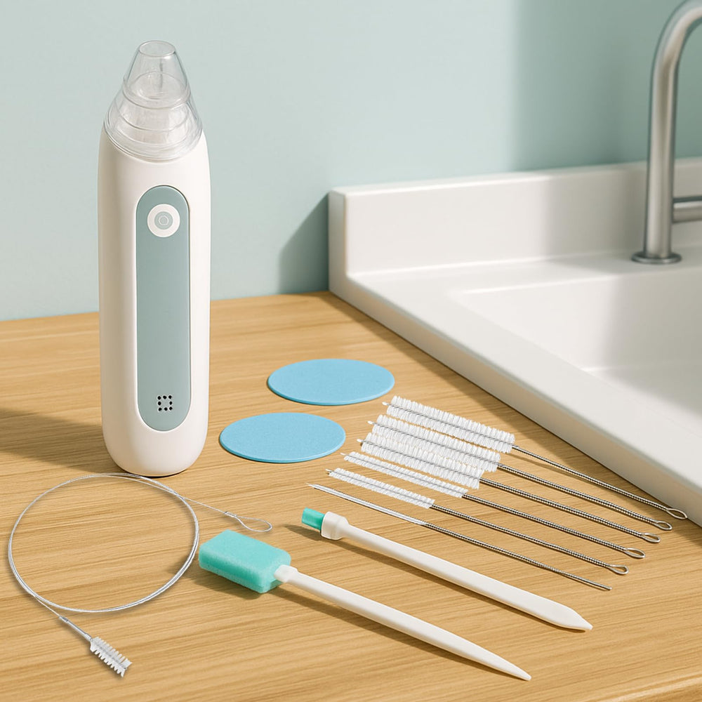 BUSOHA cleaning kit supports quick, hygienic maintenance of baby nasal aspirators.