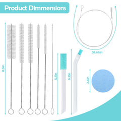 BUSOHA nasal aspirator tube brushes reach tight curves for deep cleaning.