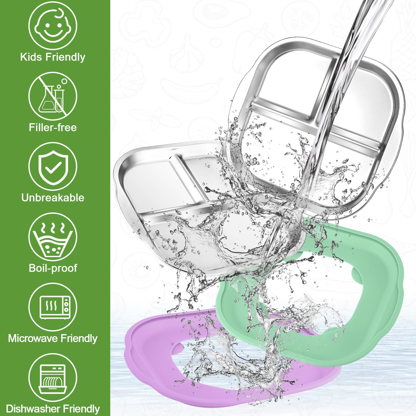 BUSOHA non-slip suction base helps self-feeding.