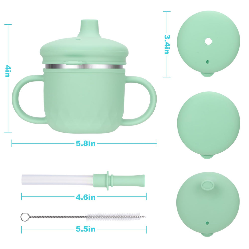 BUSOHA silicone lid provides secure seal during travel and daycare snacks.