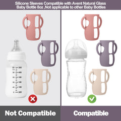 BUSOHA sleeve with handle on Avent 8 oz bottle - easy grip during feeds.