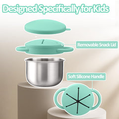 BUSOHA snack cups travel lid ready for parks, car seats and trips