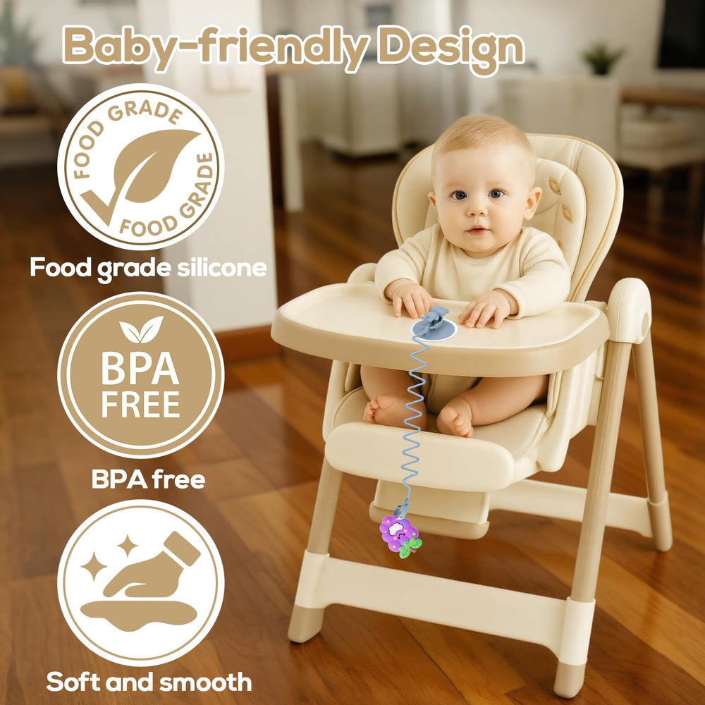 BUSOHA stroller toy straps prevent toys from being lost during walks.