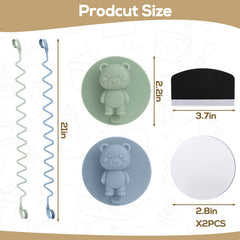 BUSOHA silicone teether straps hold pacifiers close to baby during meals.