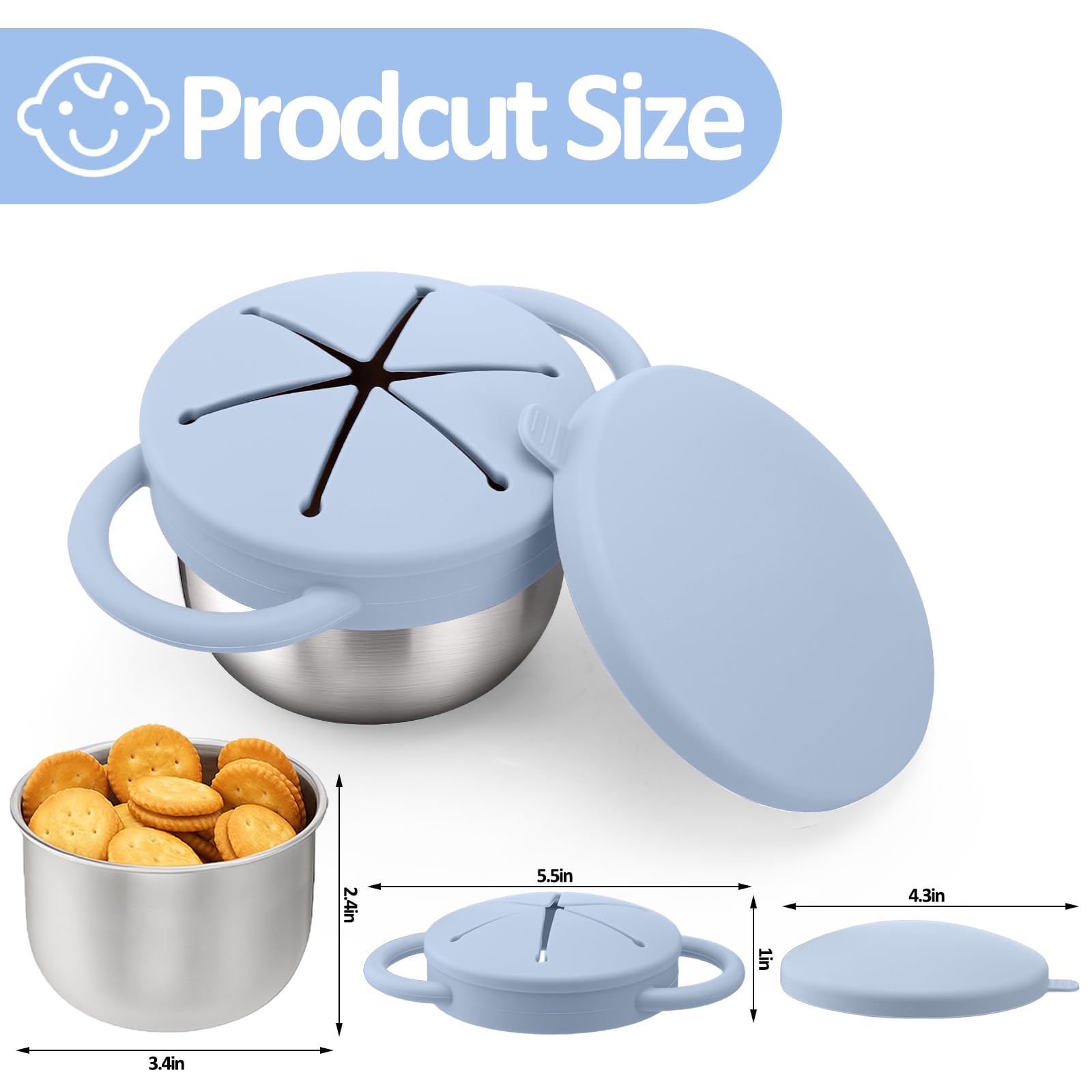 BUSOHA easy-grip handles help little hands grab snacks confidently during car rides.