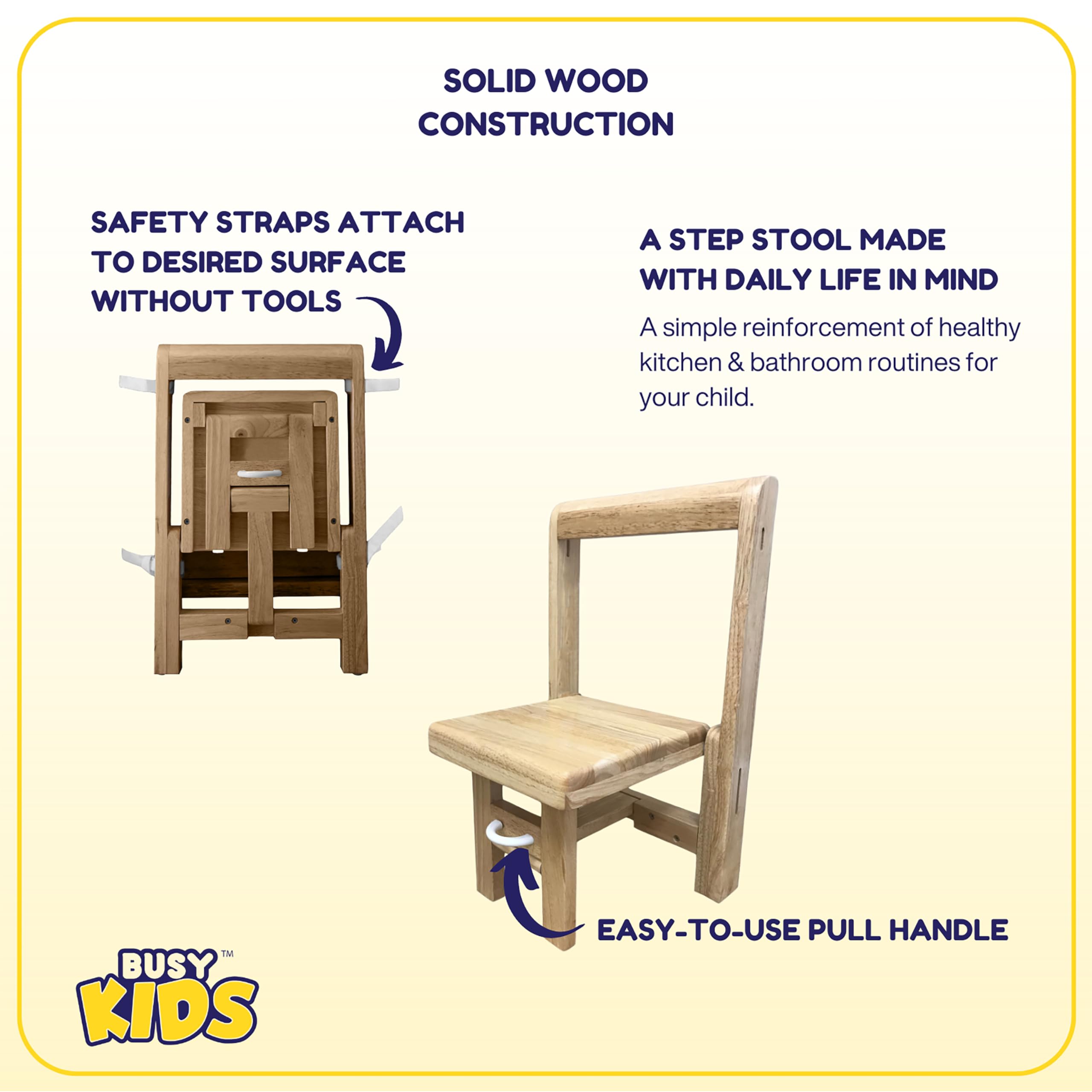 Busy Kids Fold N Store in kitchen setting for child-height tasks.