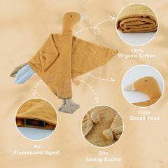 BUT NOT security blanket goose ginger breathable cotton soothes little hearts on car rides.
