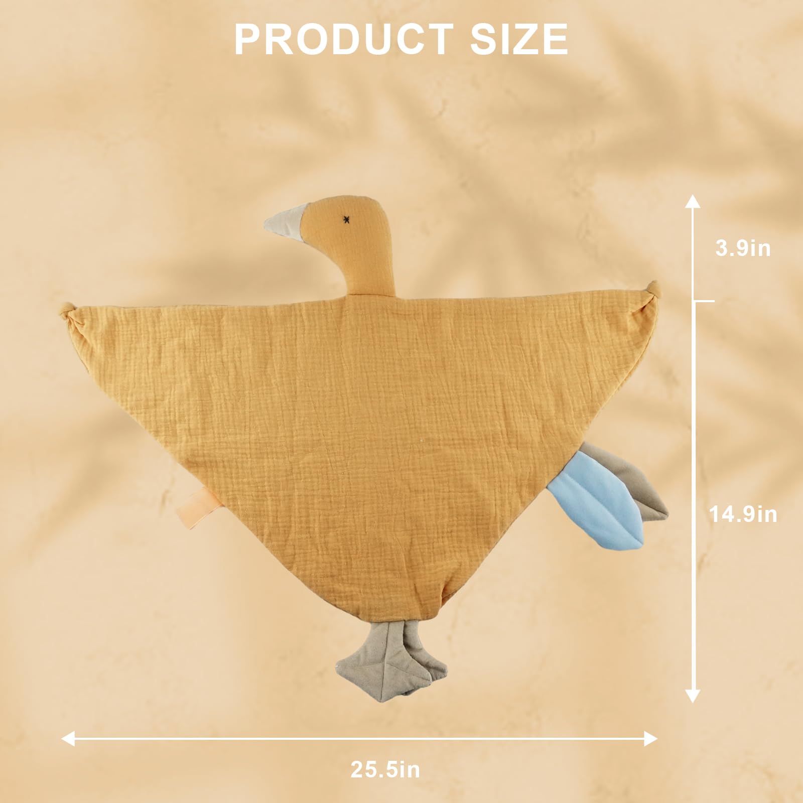BUT NOT sleep-supporting goose lovey ginger lightweight for naps and cuddles.