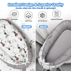 Multi-use BUTOA nest suitable for tummy time, seating, and changing.