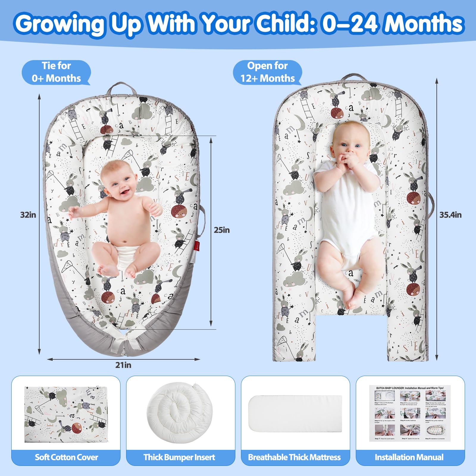 Safety-focused materials from BUTOA provide a secure newborn play space.