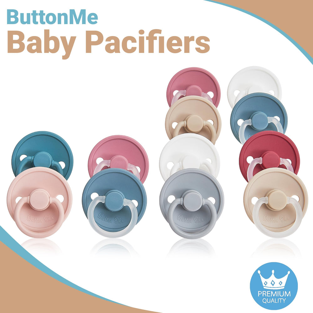 Button Me stylish pacifier design suitable for boy or girl use