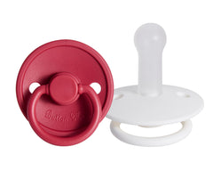 Button Me premium soft silicone pacifier close-up, hospital-grade feel, gentle for 6-18 months