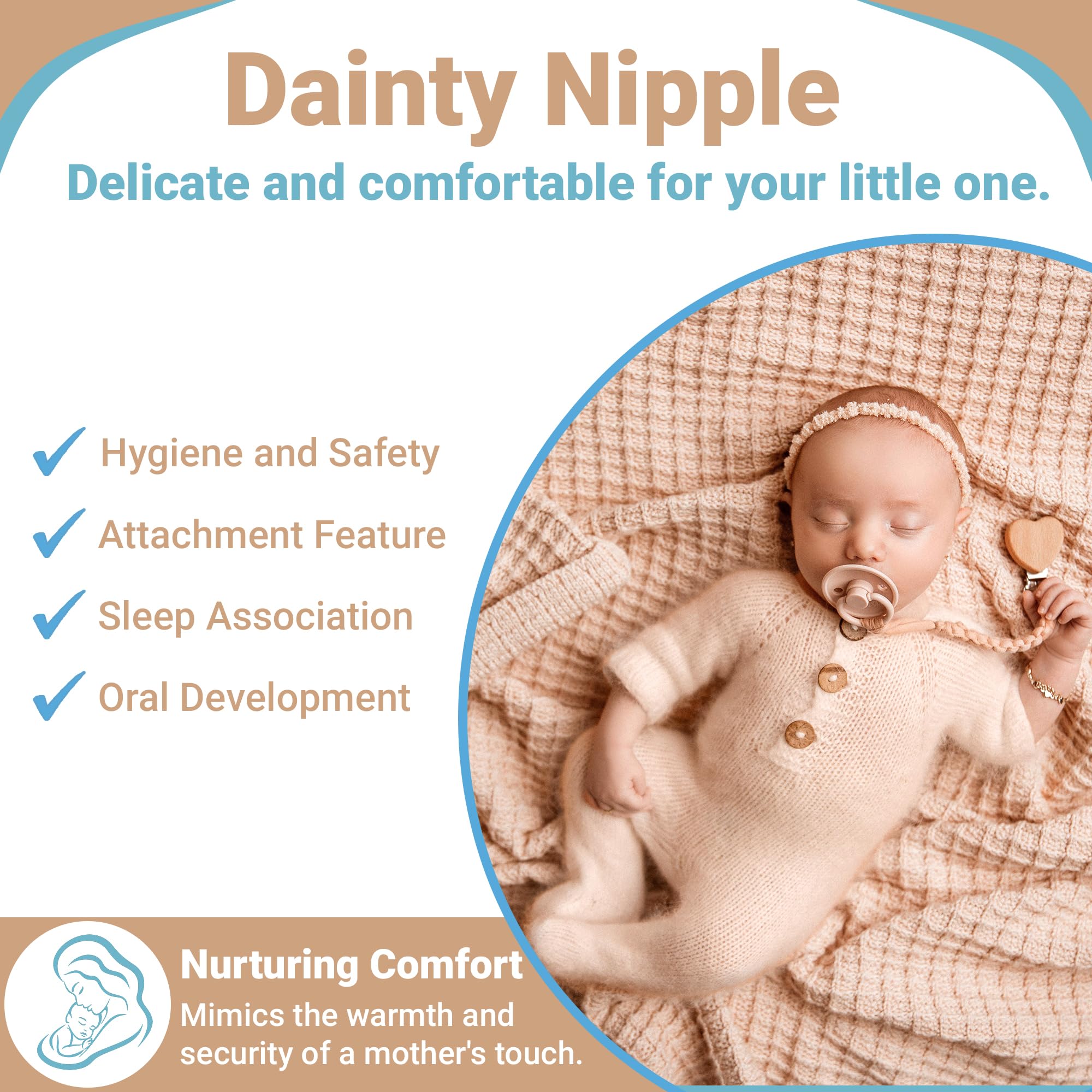 Button Me pacifier with stylish design complements outfits for baby boys and girls