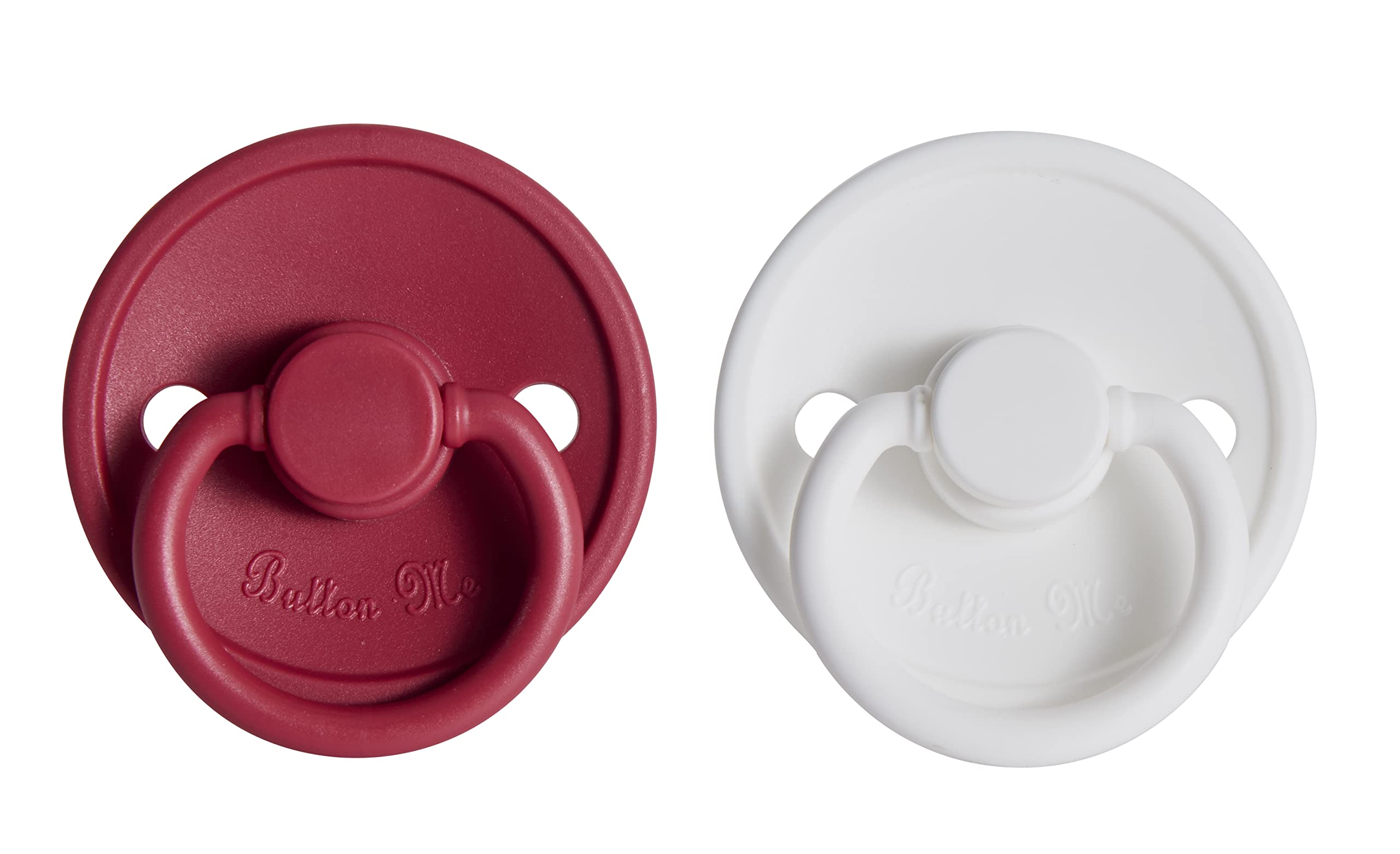 Button Me two-pack pacifiers ready for gifting with lasting comfort