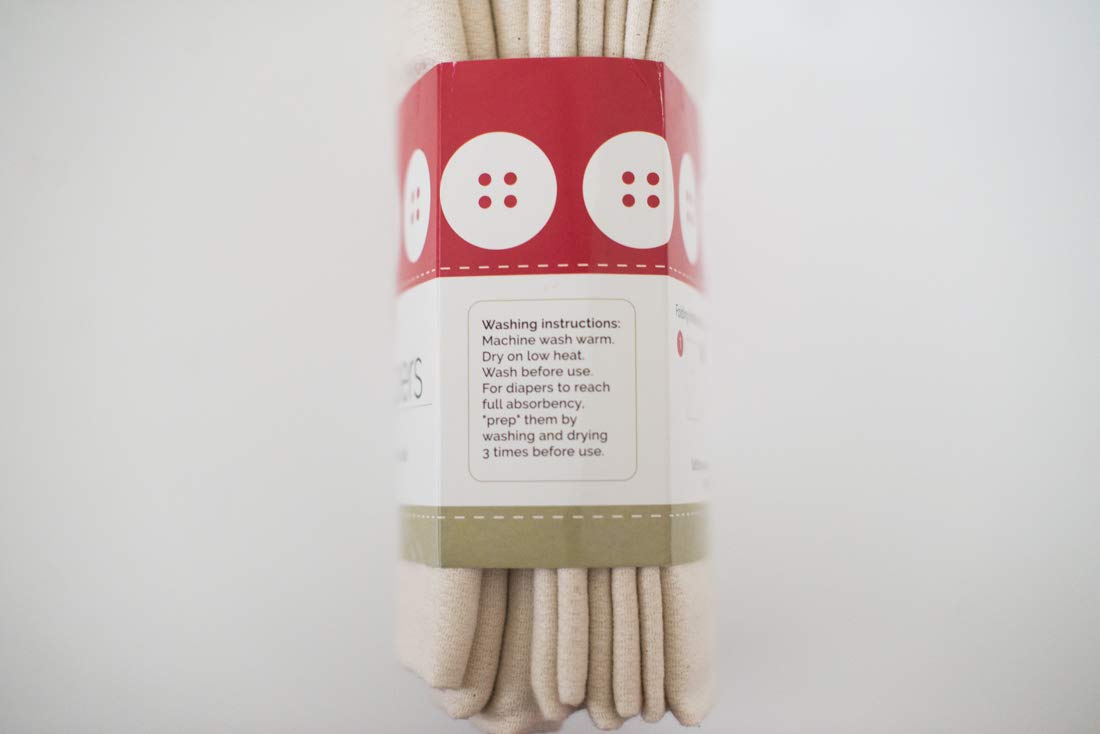 Buttons Diapers Birdseye flat 27x27 square, roomy size for quick diaper changes.