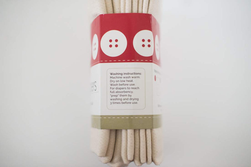 Buttons Diapers Birdseye flat 27x27 square, roomy size for quick diaper changes.