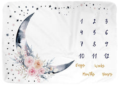 BUTTZO milestone blanket highlights baby photos on a large 40x60 inch, cozy surface.